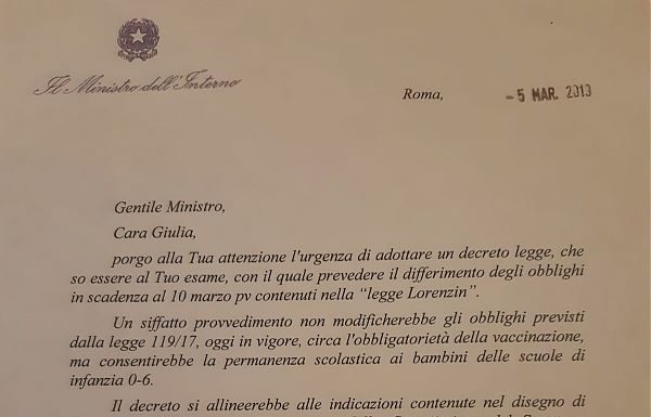 SALVINI “GRILLO DIA VIA LIBERA A BIMBI NON VACCINATI SCUOLE INFANZIA”