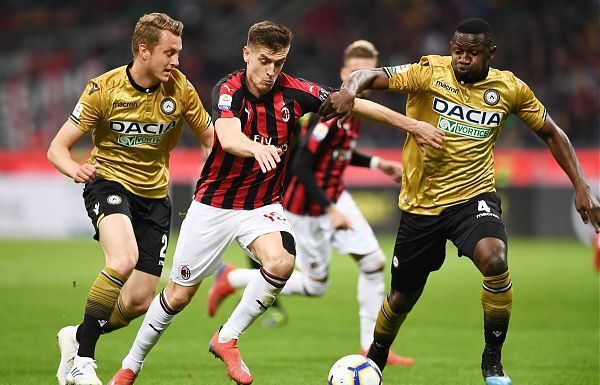 CALCIO: SERIE A. LASAGNA REPLICA A PIATEK, MILAN-UDINESE 1-1