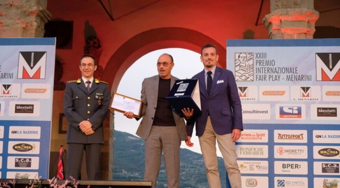 ZICO, CAUSIO, BALATA, RIVA E BRIGNONE PREMIATI AL FAIR PLAY-MENARINI