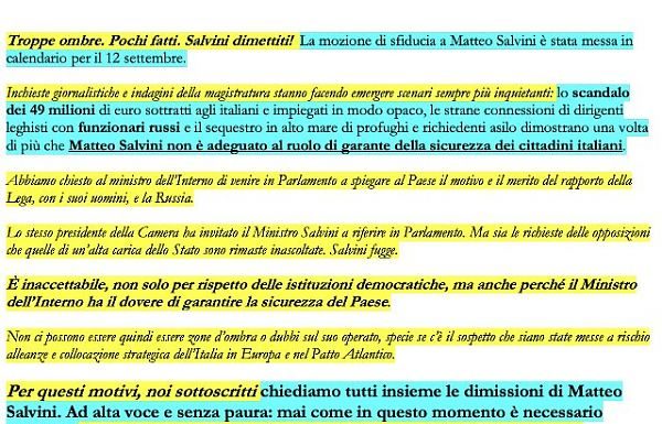 IL PD LITIGA SULLE PETIZIONI ANTI-SALVINI, CALENDA “UNIAMOLE”
