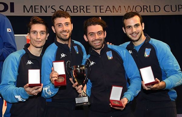 CDM SCIABOLA. AZZURRI SUL TERZO GRADINO DEL PODIO A BUDAPEST