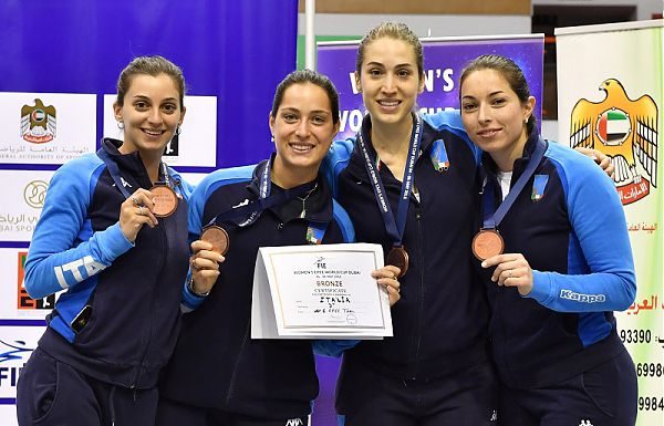 AZZURRE DELLA SPADA TERZE IN COPPA DEL MONDO