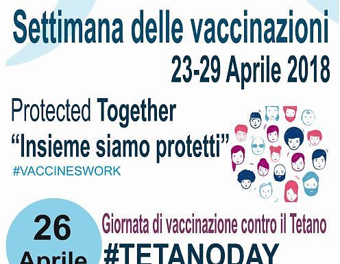 TETANODAY, GIORNATA VACCINAZIONI GRATUITE PER ADULTI
