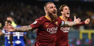 ROMA BATTE SAMPDORIA 1-0, DECIDE DE ROSSI