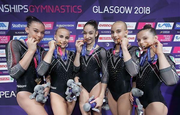 STORICO ORO AGLI EUROPEI JRS PER LA SQUADRA DI ARTISTICA