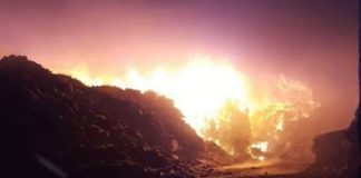 RIFIUTI, INCENDIO ALLO STIR NEL CASERTANO