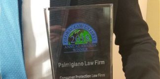 CONSUMATORI, PALMIGIANO MIGLIOR STUDIO LEGALE 2018