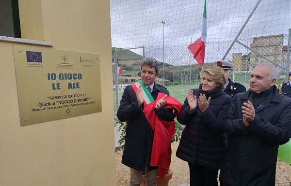 A SALEMI UN CAMPO DI CALCIO A 5 INTITOLATO A ROCCO CHINNICI