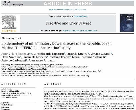 SAN MARINO, STUDIO SU MALATTIE CRONICHE INTESTINALI