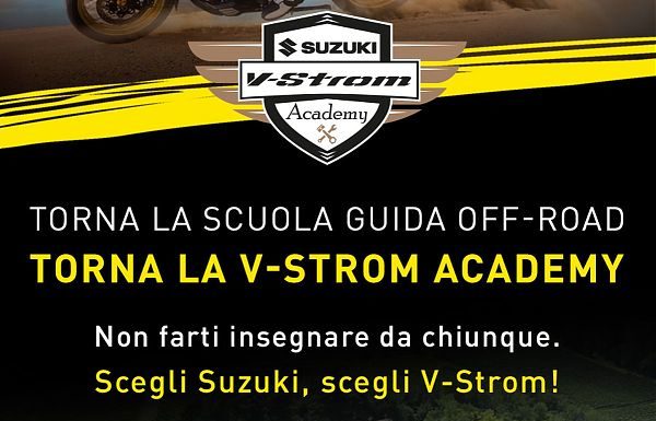 AL VIA ISCRIZIONI 2019 PER SUZUKI V-STROM ACADEMY