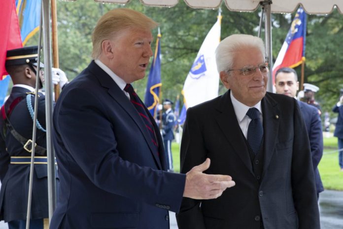 DONALD TRUMP SERGIO MATTARELLA