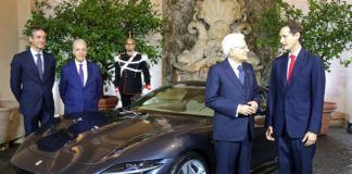 PRESENTATA A MATTARELLA LA NUOVA FERRARI ROMA