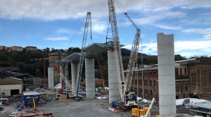 VARATO IL TERZO IMPALCATO DEL NUOVO PONTE DI GENOVA