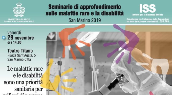 SAN MARINO, 29 NOVEMBRE CONVEGNO SU MALATTIE RARE
