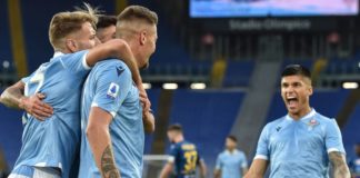 POKER LAZIO SUL LECCE, PARI SAMP-ATALANTA