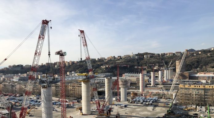 NUOVO PONTE DI GENOVA, 14 PILE COMPLETATE SU 18