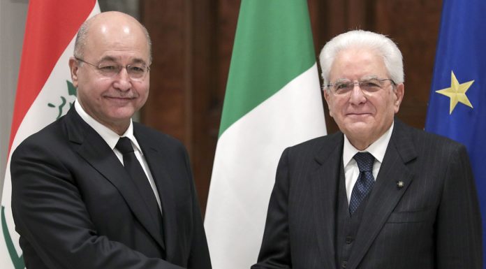 MATTARELLA RICEVE AL QUIRINALE IL PRESIDENTE DELL’IRAQ