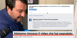 SALVINI, FACEBOOK RIMUOVE IL VIDEO DEL CITOFONO