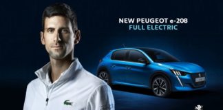 NUOVA CAMPAGNA PEUGEOT e-208 CON DJOKOVIC