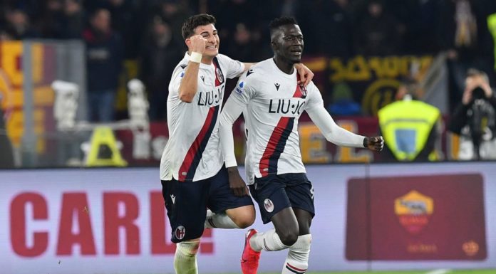 Roma ko in dieci, Bologna vince 3-2 all’Olimpico