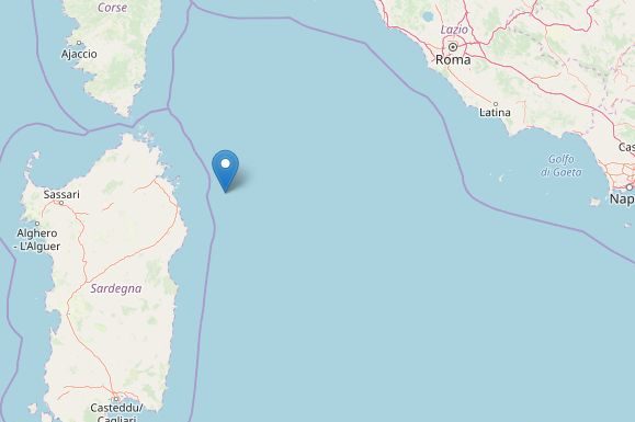 Scossa di terremoto di magnitudo 3.5 al largo di Olbia