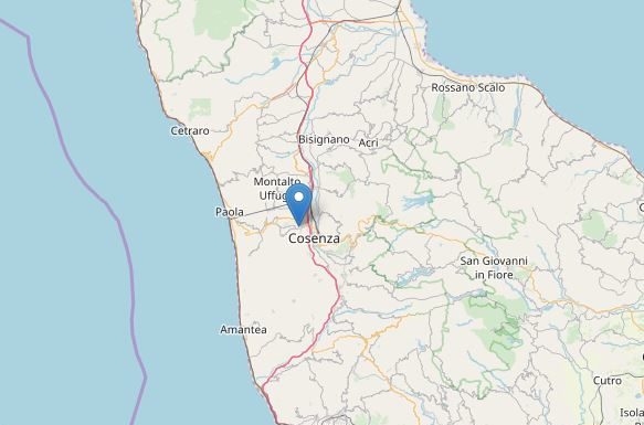 Scossa di terremoto magnitudo 4.4 nel Cosentino