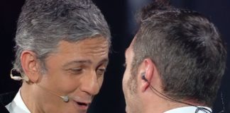 Sanremo, bacio Ferro-Fiorello e Bugo abbandona il palco