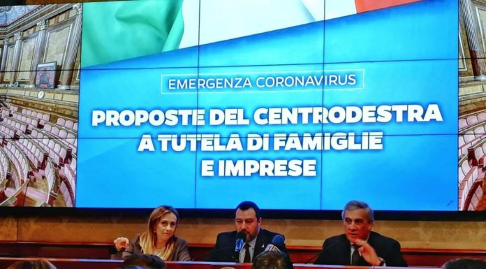 Coronavirus, dal centrodestra proposte per 30 miliardi”
