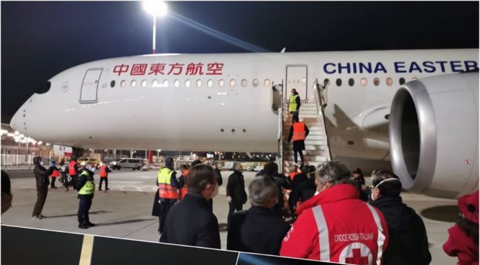 Coronavirus, dalla Cina arrivati i medici che dovranno aiutare l’Italia