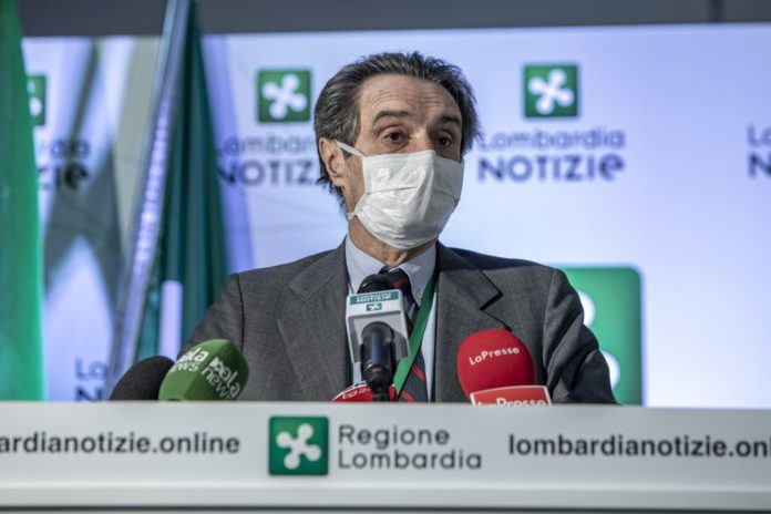EMERGENZA CORONAVIRUS, CONFERENZA STAMPA DEL GOVERNATORE DELLA LOMBARDIA FONTANA