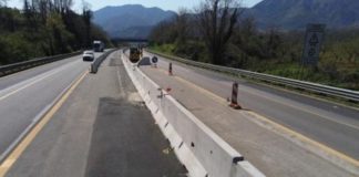 Nuove barriere spartitraffico lungo l’A2