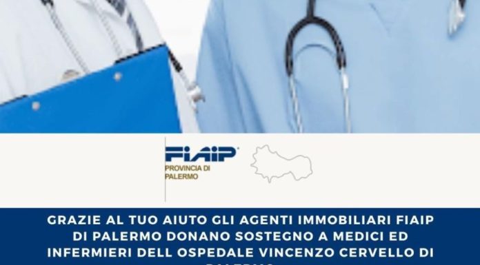 Coronavirus, Fiaip Palermo a sostegno ospedale Cervello