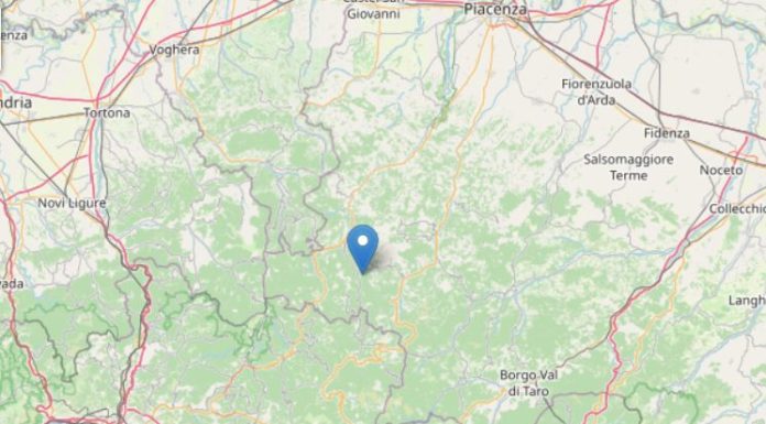 Scossa di terremoto 4.2 nel piacentino