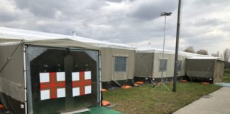 Pronto l’ospedale da campo alla Fiera di Bergamo