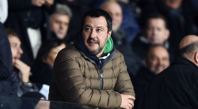 Salvini “Club rischiano di fallire, spero calcio riparta a giugno”