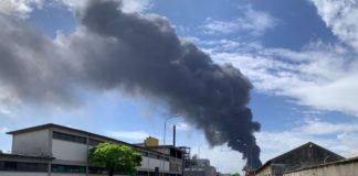 Incendio in un’azienda chimica a Marghera