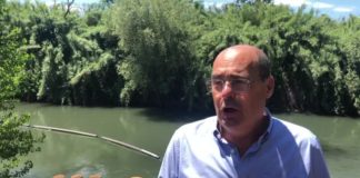 Zingaretti inaugura barriera antirifiuti sul fiume Aniene