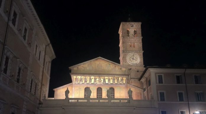 Roma, nuova illuminazione per la Basilica di Santa Maria in Trastevere