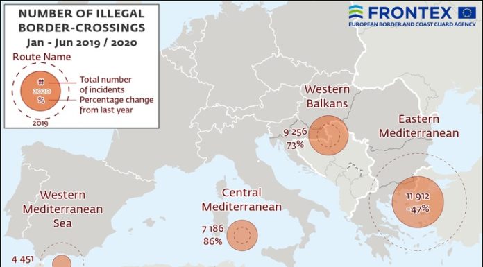 Migranti, a giugno più arrivi da Balcani e Mediterraneo occidentale