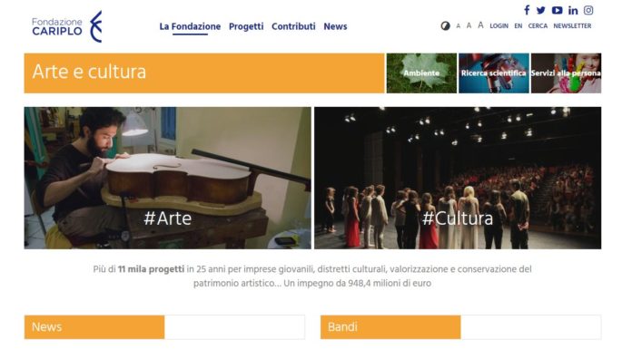 Da Fondazione Cariplo un bando da 8 milioni per le imprese culturali