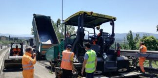 Lavori pavimentazione raccordo Perugia-Bettolle