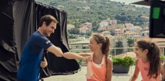 Federer sui tetti di Finale Ligure con Vittoria e Carola