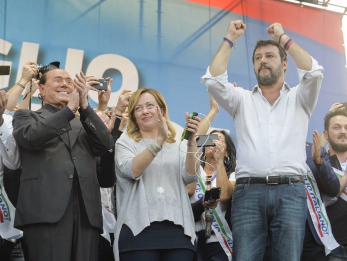 SILVIO BERLUSCONI GIORGIA MELONI MATTEO SALVINI