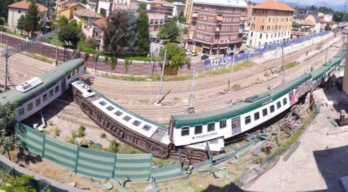 Treno deraglia in Brianza, tre contusi