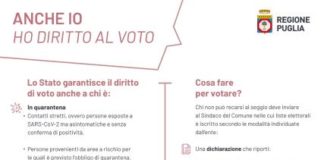 Voto in sicurezza, messo a punto in Puglia un protocollo anti-Covid