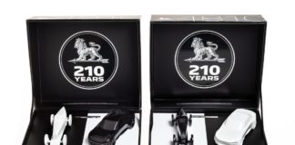 Cofanetto modellini da collezione per 210° anniversario Peugeot