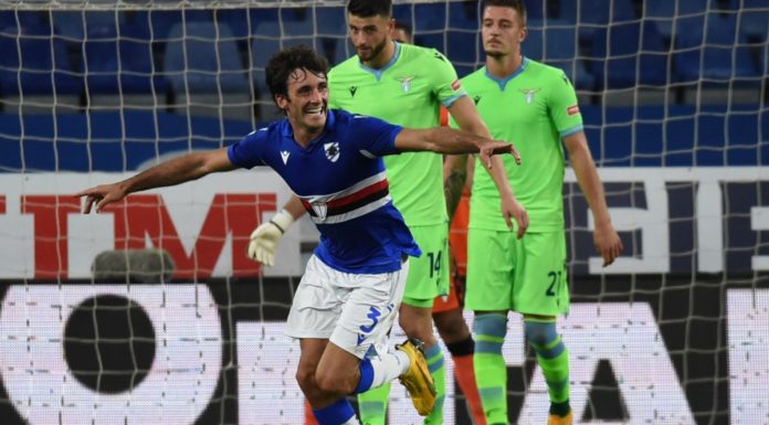Samp-Lazio 3-0, i biancocelesti senza Immobile crollano a Marassi