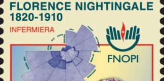 Un francobollo dedicato a Florence Nightingale e agli infermieri