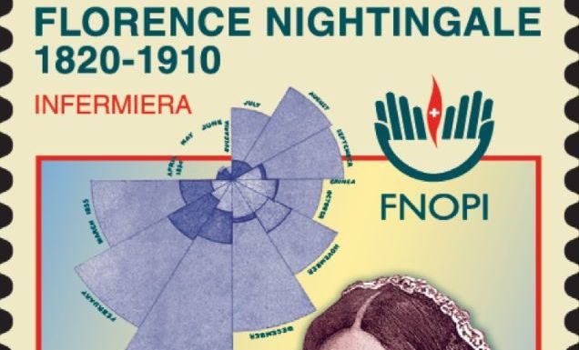 Un francobollo dedicato a Florence Nightingale e agli infermieri