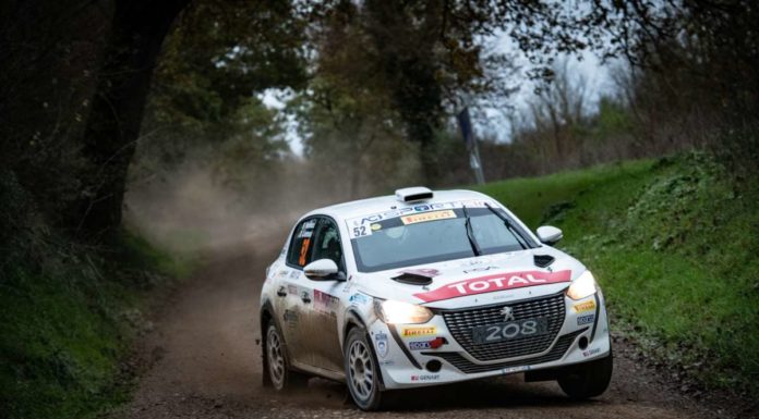 Andreucci campione italiano due ruote motrici con la Peugeot 208 Rally 4